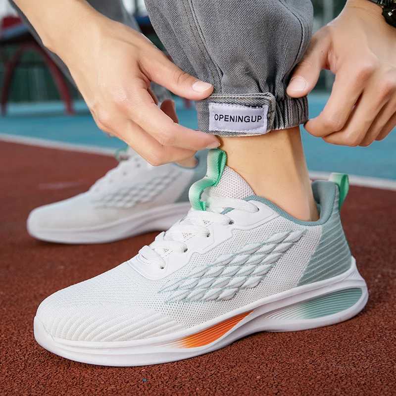 New mens shoes flying woven sports casual shoes running shoes 38-45 men 2025 flat comfortable fashion spring and autumn W250517