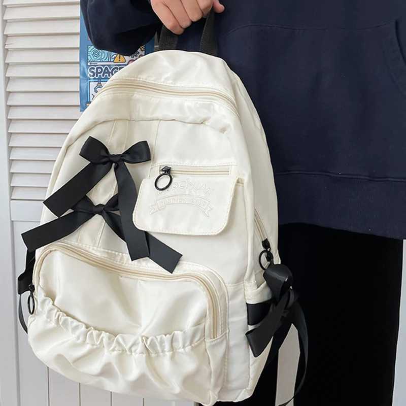 Backpacks Cute Backpack Women School Backpack for College Students College Style Bowknot Personality Kawaii Bags for Women 250514