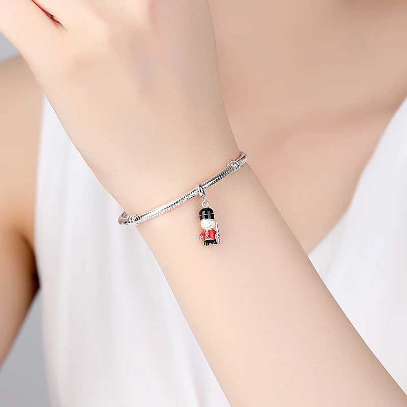 Original 925 Sterling Silver Charms London Bus Guard Pendant Beads Fit Brand Bracelets Necklaces Women DIY JewelryXJ250517