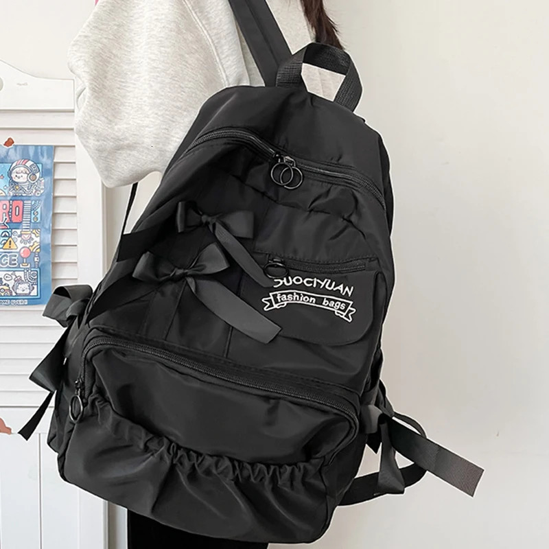 Backpacks Cute Backpack Women School Backpack for College Students College Style Bowknot Personality Kawaii Bags for Women 250514