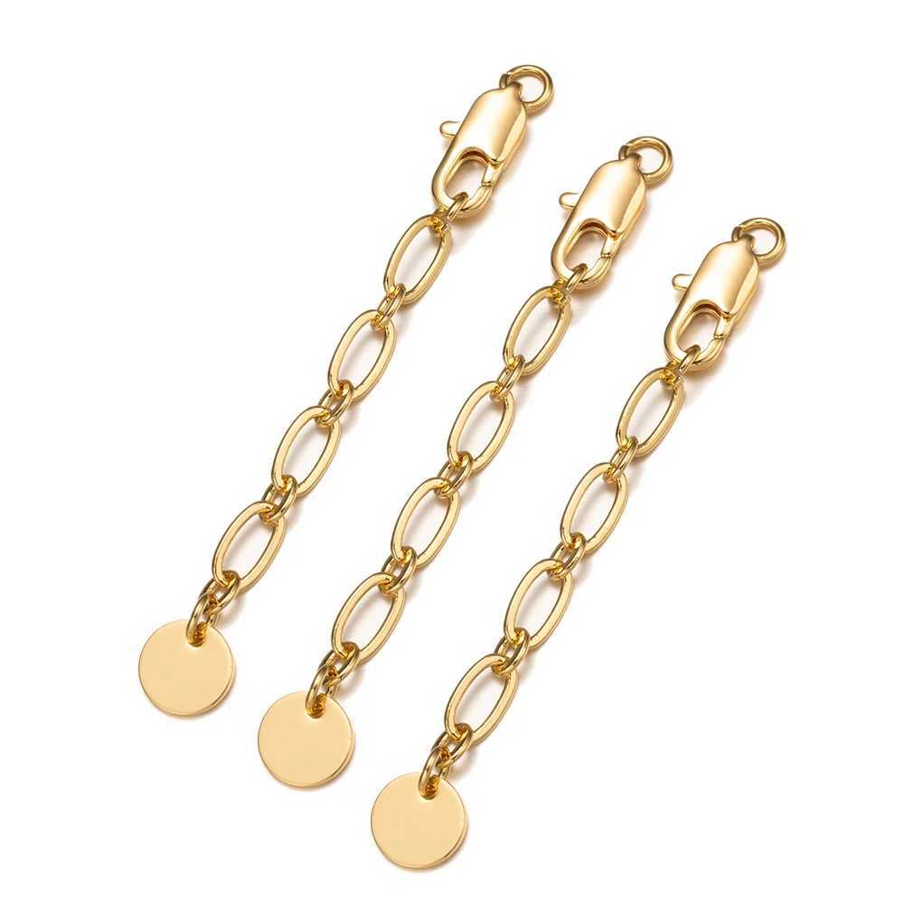 2pcs/Lot Extension Tail Chain With Lobster Clasps Connectors For DIY Bracelets Necklaces Jewelry Making Supplies AccoriesXJ250517