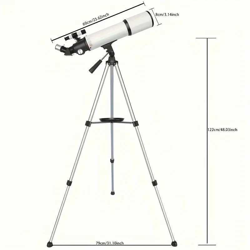 BORWOLF 80600 Professional Astronomical Telescope 180X Monocular 80MM Large-Aperture for Stargazing Bird Watching Moon Nebula Y250516