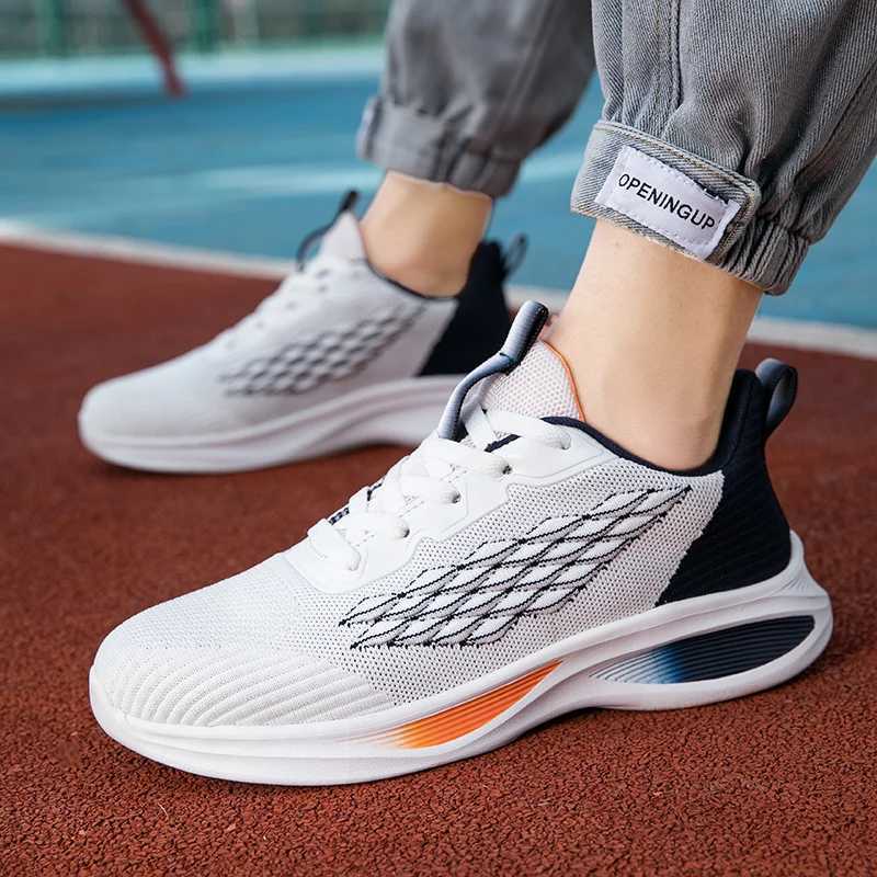 New mens shoes flying woven sports casual shoes running shoes 38-45 men 2025 flat comfortable fashion spring and autumn W250517