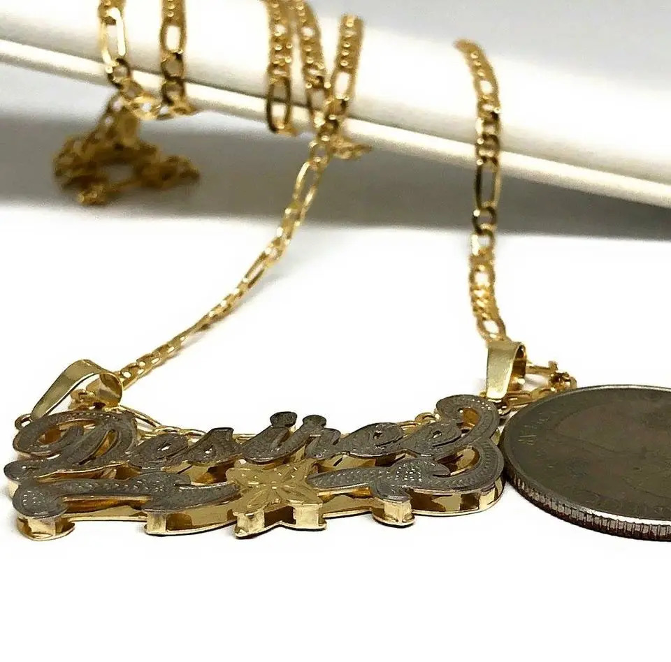 Personalized Name Necklace for Women 18K Double Gold Plated Stainless Steel Jewelry Customized Pendant with Star Gift 250410