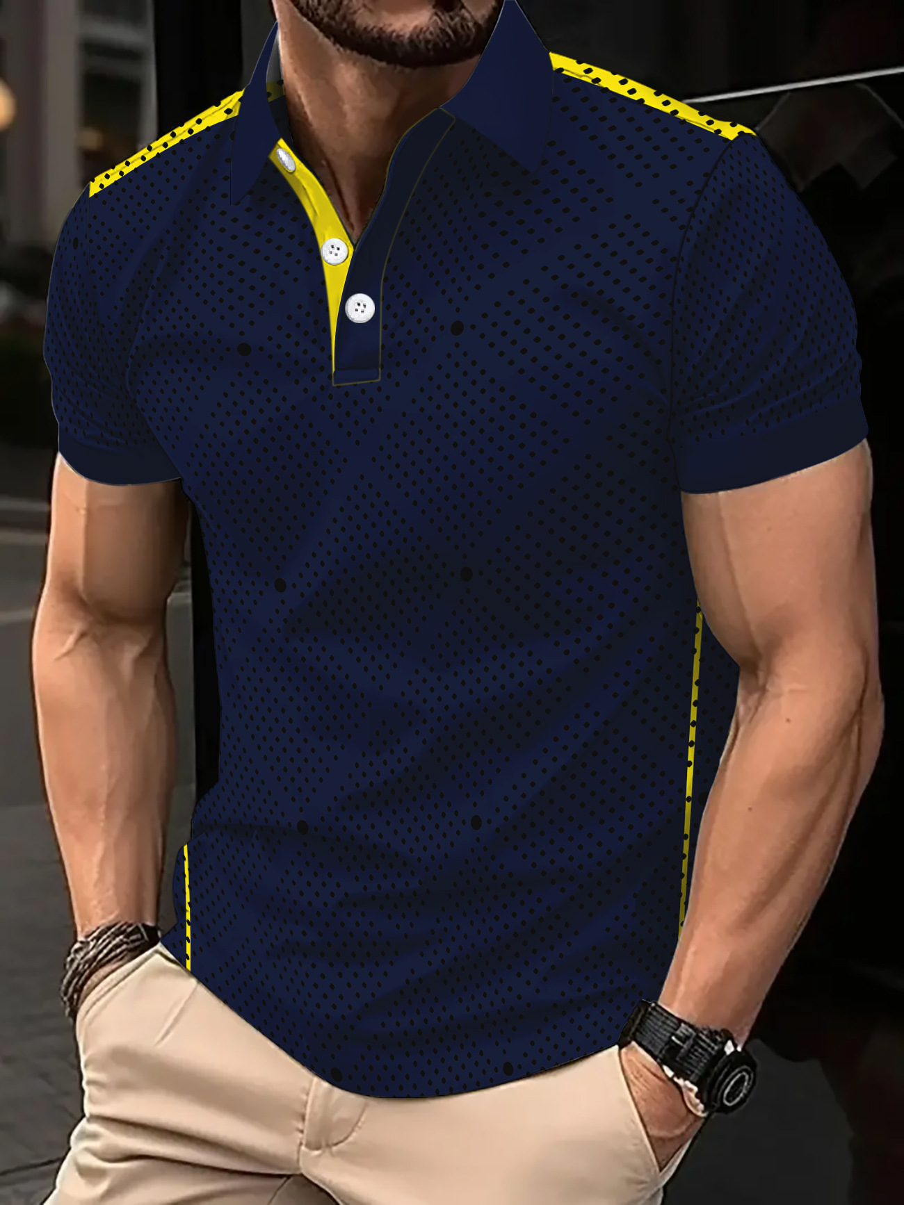 Designer wholesale new summer polo shirts European and American men's short sleeve casual color plus size fashion T-shirt S-3XL man clothing