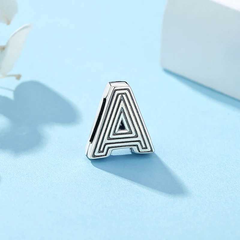 New Original 925 Silver Bracelets Charms Heart Letter A-Z Clip Charm Fit Pan Reflections Bracelets Women DIY JewelryXJ250517