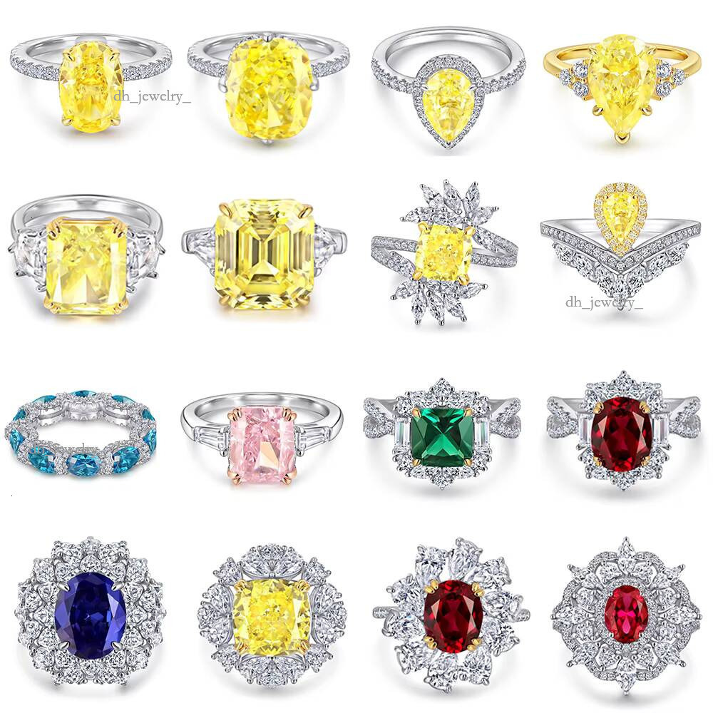 Ladies Jewellery Classic Rings With Love Heart Fashion Crystal Wedding & Party Wide Ring for Women Sier Jewelry