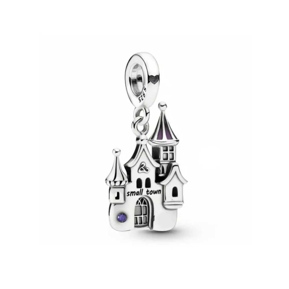 New 925 Silver Castle exquisite charm pendant suitable for original bracelets necklaces DIY womens jewelry accoriesXJ250517