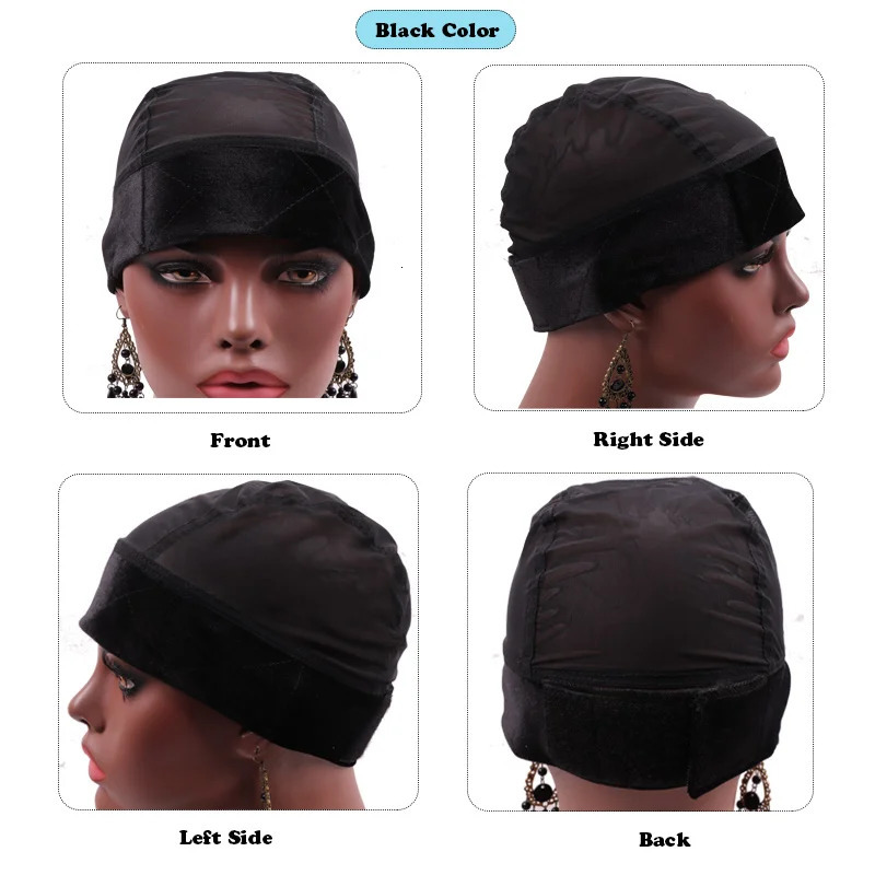 Plussign Black Wig Grip Cap For Wigs 1Pcs Adjustable Velvet Wig Grip Band With Cap For Women Comfortable Ventilated Wig Caps 250513