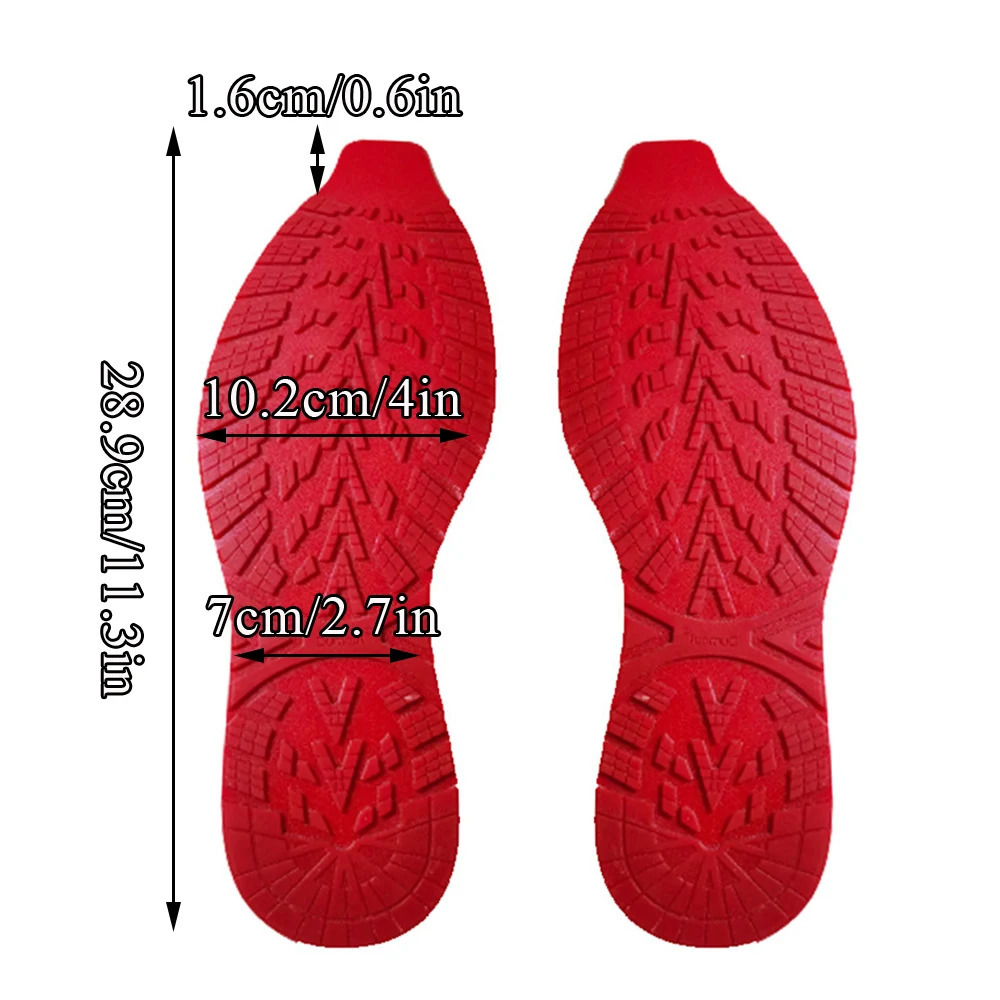1 Pair Cuttable Rubber Sole Stickers Non-Slip Shoe Soles Wear Resistant Shoes Soles Pads Replaceable Sneakers Outsole Protector 250515