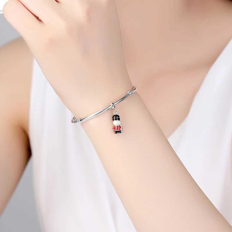 Original 925 Sterling Silver Charms Travel London Bus Suitcase Paris Beads Fit Brand Bracelets Necklaces Women DIY JewelryXJ250517
