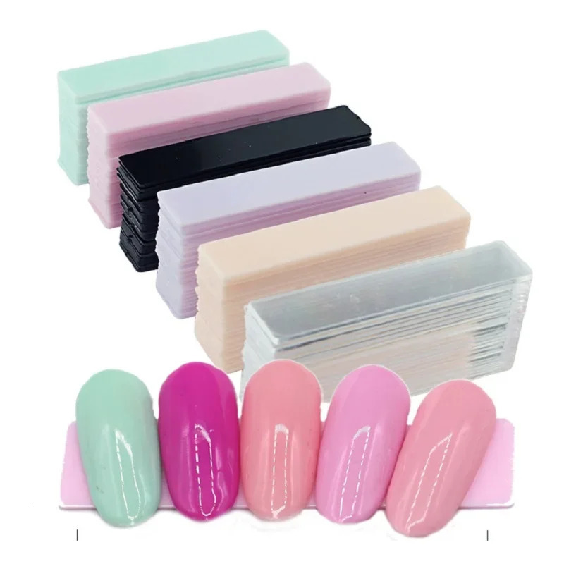 50Pcs False Nail Tips Display Acrylic Stand Holder Candy Colors DIY Nail Art Kits Manicure Tools Gel Board 250517