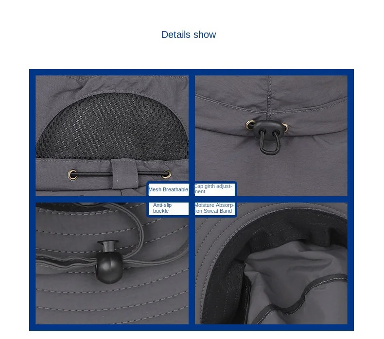 6065cm Big Head Unisex Men Women Fisherman Hat Fat Man Number Neck Protector Face Shading Sunscreen Leisure Travel 250517