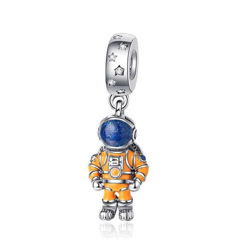 New Charm Milky Way Astronaut Sun Moon Star Beads Fit Original 925 Silver Bracelet Necklace Accory DIY Jewelry Key Chain GiftXJ250517