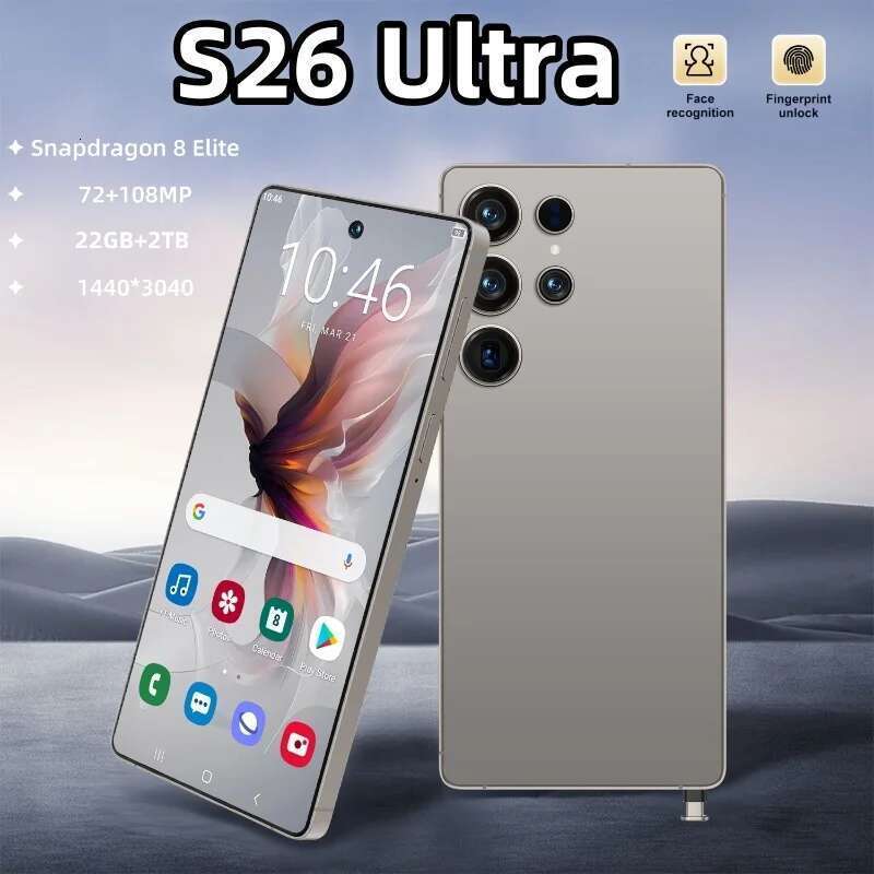 S26 Smartphone Original 7.3 Inch Celulares Android Moblie Phones Unlocked 5G Dual Sim Global Version CellPhones S25 Ultra