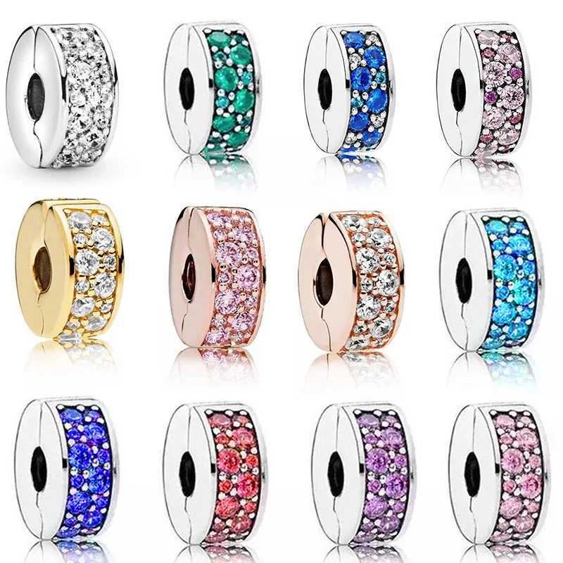 Fixed clip positioning buckle safety buckle large hole beads loose bead Diamond For DIY bracelet necklace accoriesXJ250517