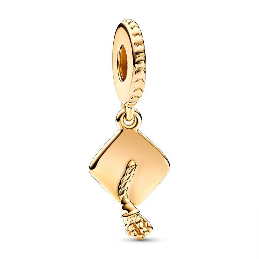 NEW Gold Plated Star Crescent Moon Charm Sparkling Bee Shell Dangle Bead Fit Original Silver 925 Bracelet DIY Jewelry GiftXJ250517