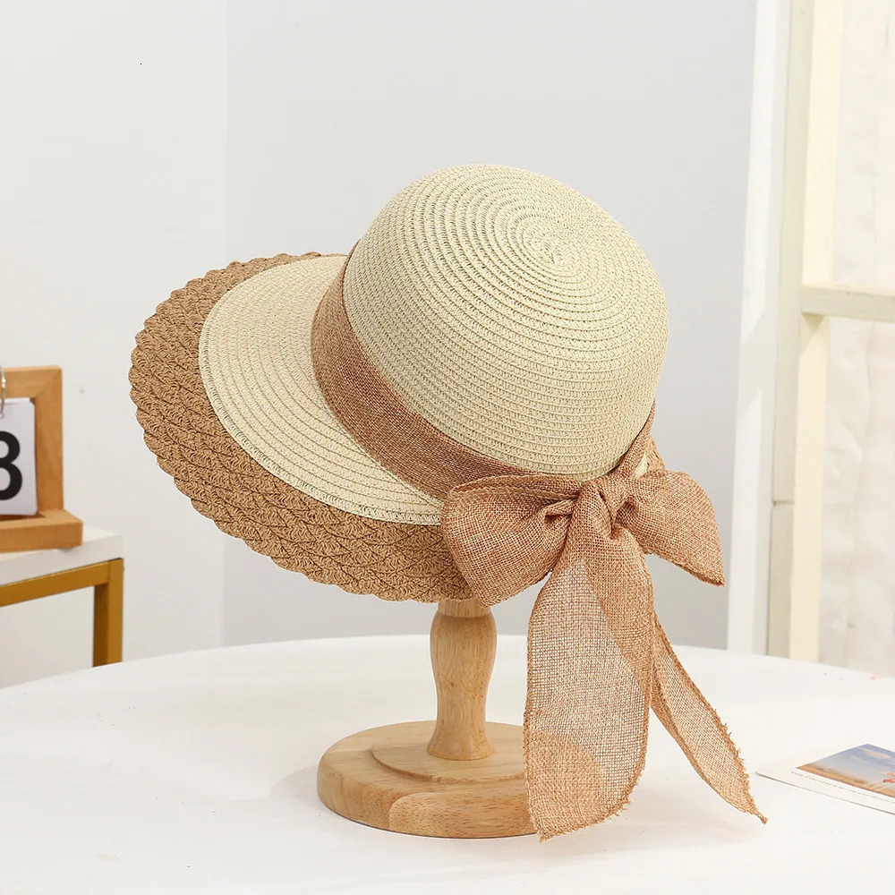 Bohemian Style Summer Sun Hat For Women Sun Protection Beach Straw Fisherman Cap Fashion Big bowkont Lace Visor 250516