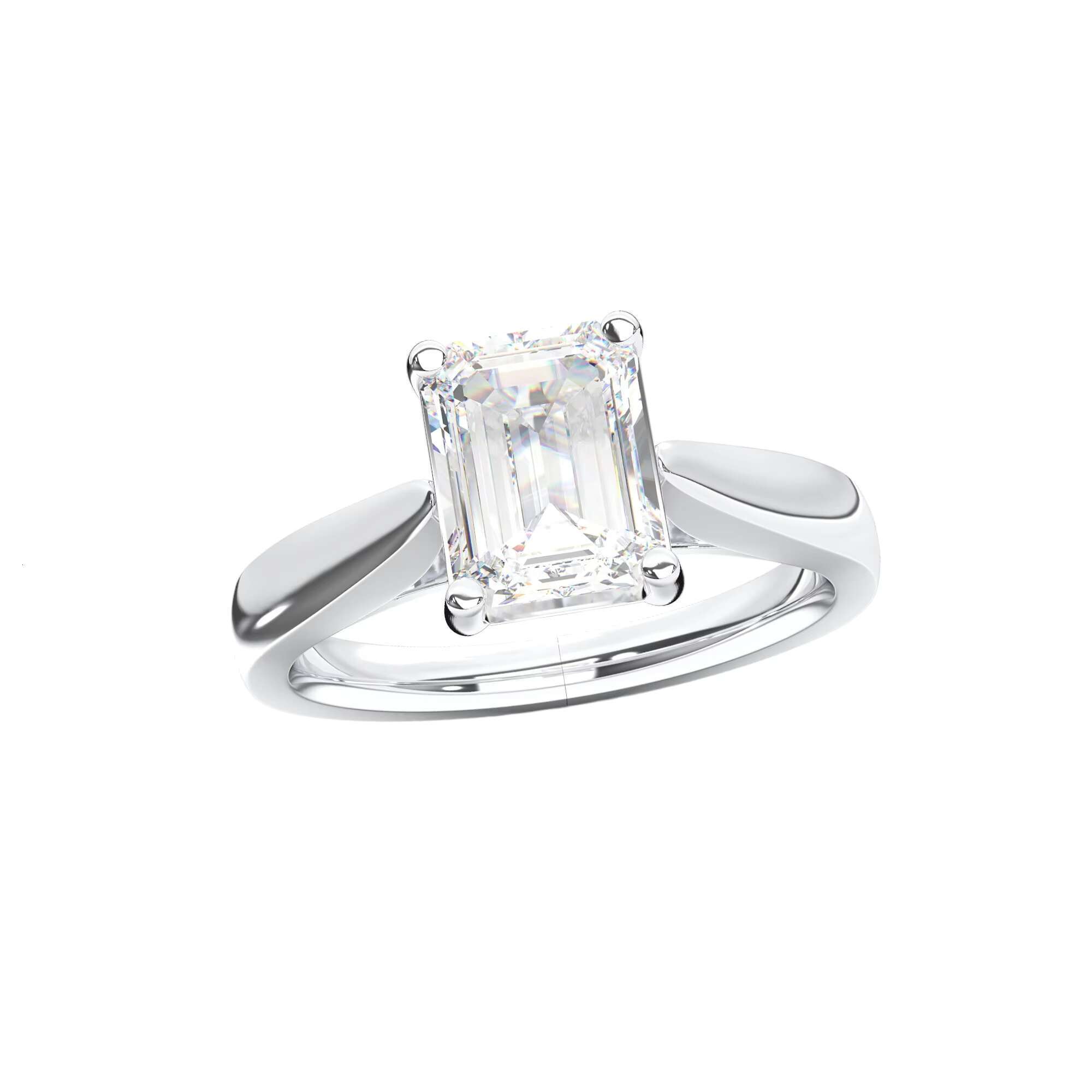 1.00Ct-6.00Ct Oval Lab Created Diamond Moissanite Engagement Ring in Solid Gold or Sterling Silver Wholesale OEM