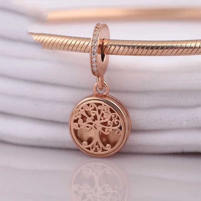 New Pink Rose Gold Plated Best Mother Glowworm Key Pig Charms Beads Fit Original Bracelet DIY Fashion Woman JewelryXJ250517