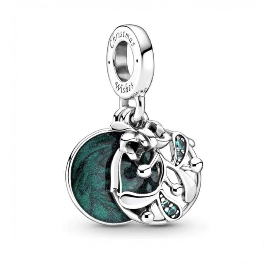 Hot Charm Beads Exquisite Collection BlueGreenPurple Flower Pendant Fit Original 925 Sterling Silver Bracelet Jewelry GiftXJ250517