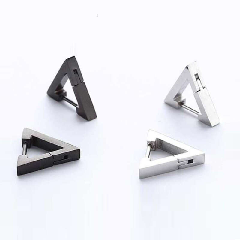 New triangle earrings, smooth ear buckles, men's and women's jewelry look