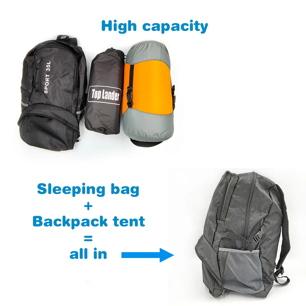 35L Foldable Backpack Lightweight Travel Portable Bag 250515