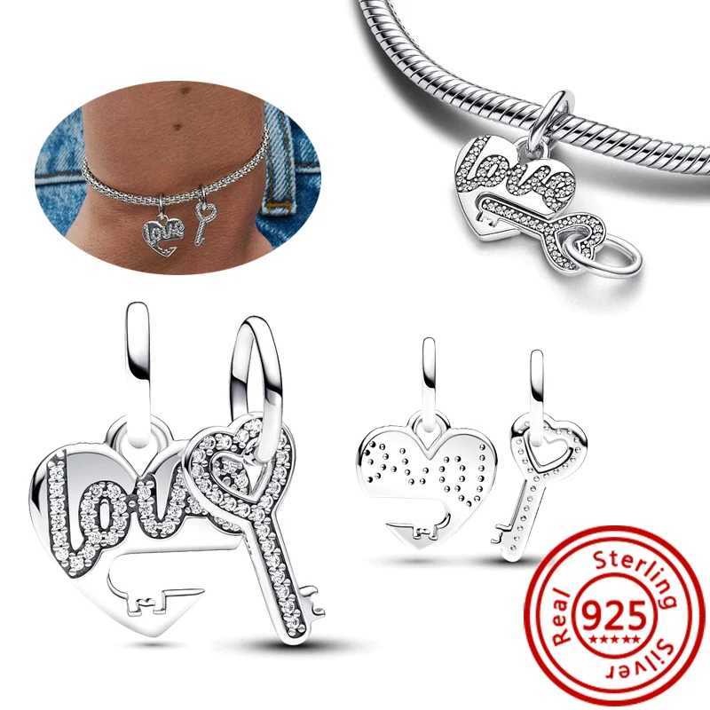 New 925 Silver Pink Rose Flower Splittable Heart Glow-in-the-dark Ghost Graduation Hat Beads Fit Pantaro Charm Bracelet DIYXJ250517