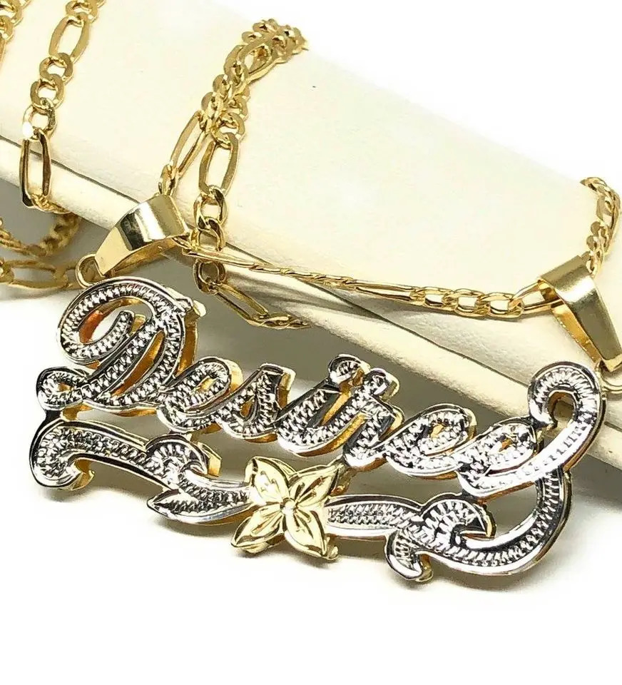 Personalized Name Necklace for Women 18K Double Gold Plated Stainless Steel Jewelry Customized Pendant with Star Gift 250410