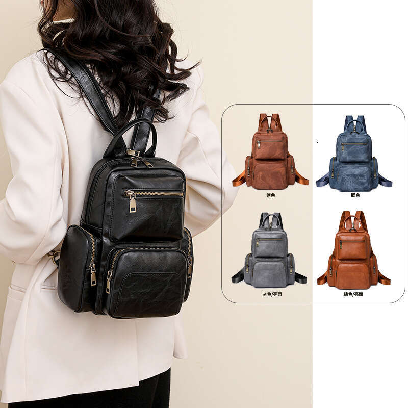 Handbag PU Small Outdoor Leisure Travel Chest Bag New Dual-Purpose Women's Backpack