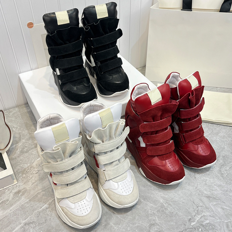 Bekett Leather Wedge Sneakers Designer Women Trainers Fashion High Top Suede Sneaker Platform Boots Outdoor Running Shoes 829
