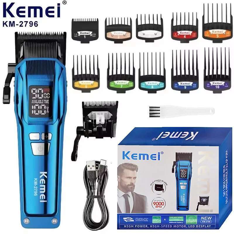 Kemei 2796 Barber Clipper Professional 9000 RPM Motor Haircut Hine Electric Trimmer Hair Cutter For Men