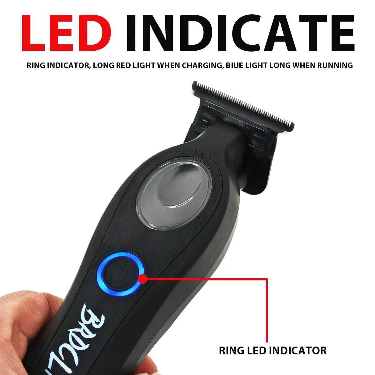 Professional Hair Trimmer 7200RPM Rotating Machines 1200mAh with Base Carving DLC Electric Barber Machine R250517