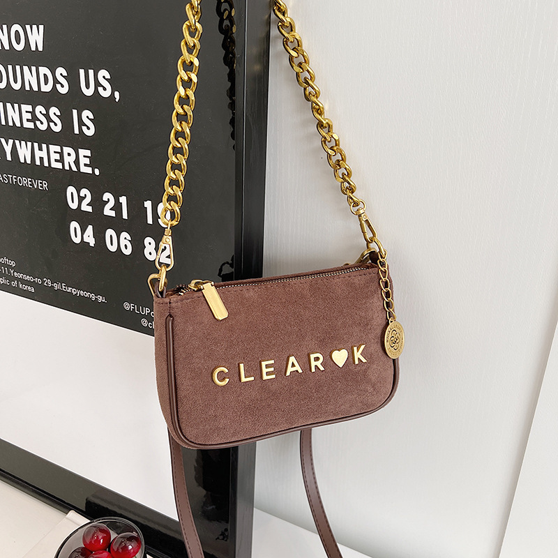 This year's popular for women 2023 new texture chain crossbody fashion autumn and winter single shoulder underarm small square bag