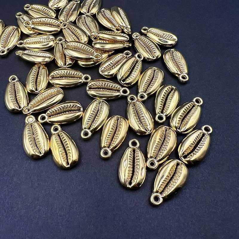 50pcs Starfish Conch Charm Gold Plated CCB Charms Pendant DIY Earring Necklace Bracelet Accories for Jewelry Making FindingsXJ250517