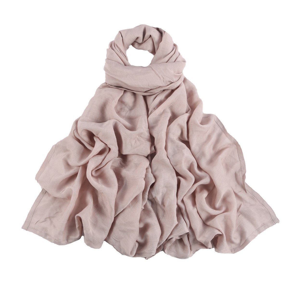 K751 Cross-border hot-selling wide-edge thin modal single-color rayon breathable shawl cotton and linen solid color scarf headscarf