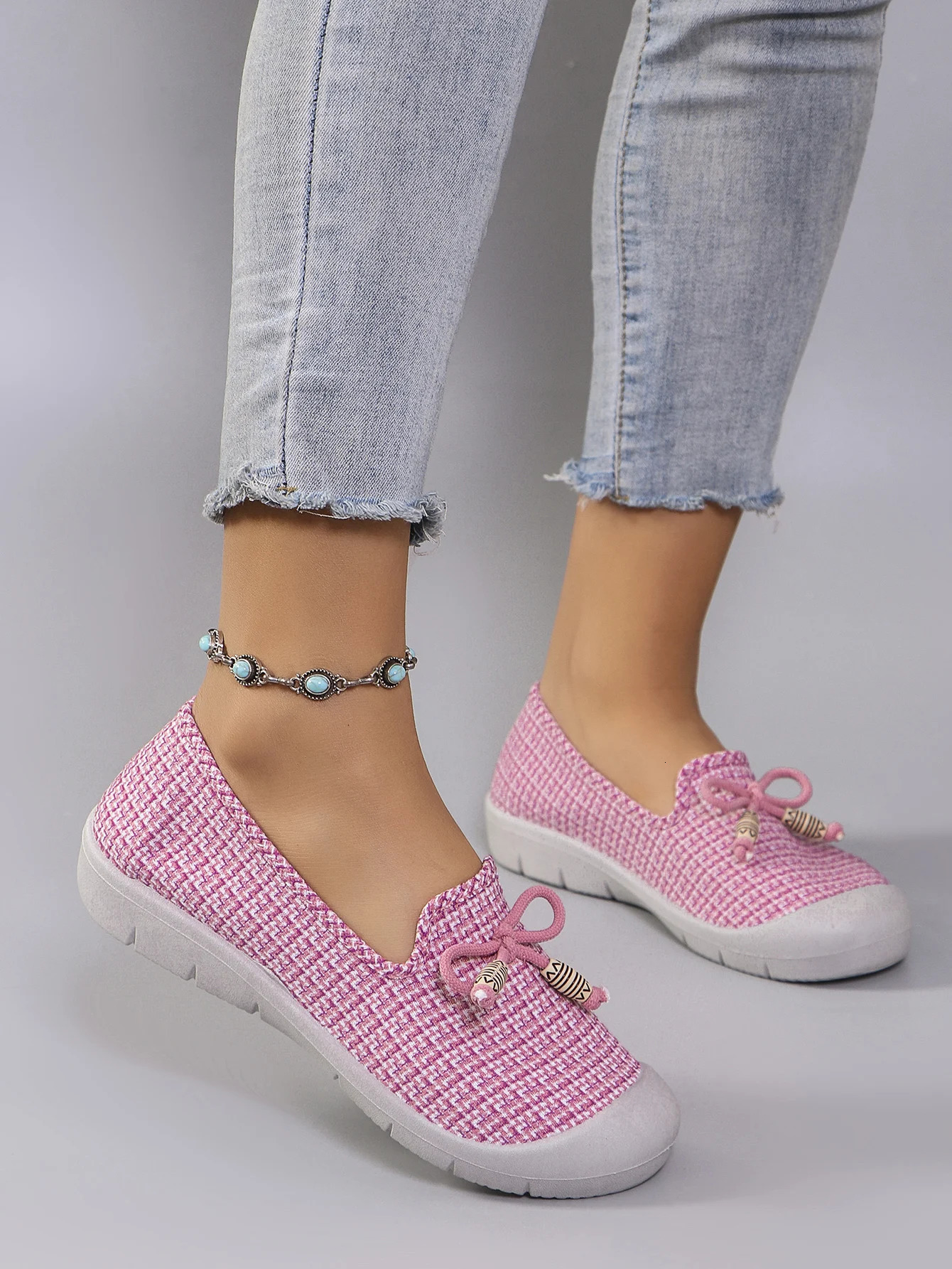 Spring Womens Casual Sports Shoes Comfortable Breathable Lightweight Wear resistant Lazy Shoes Soft soled Flat Shoes 250515