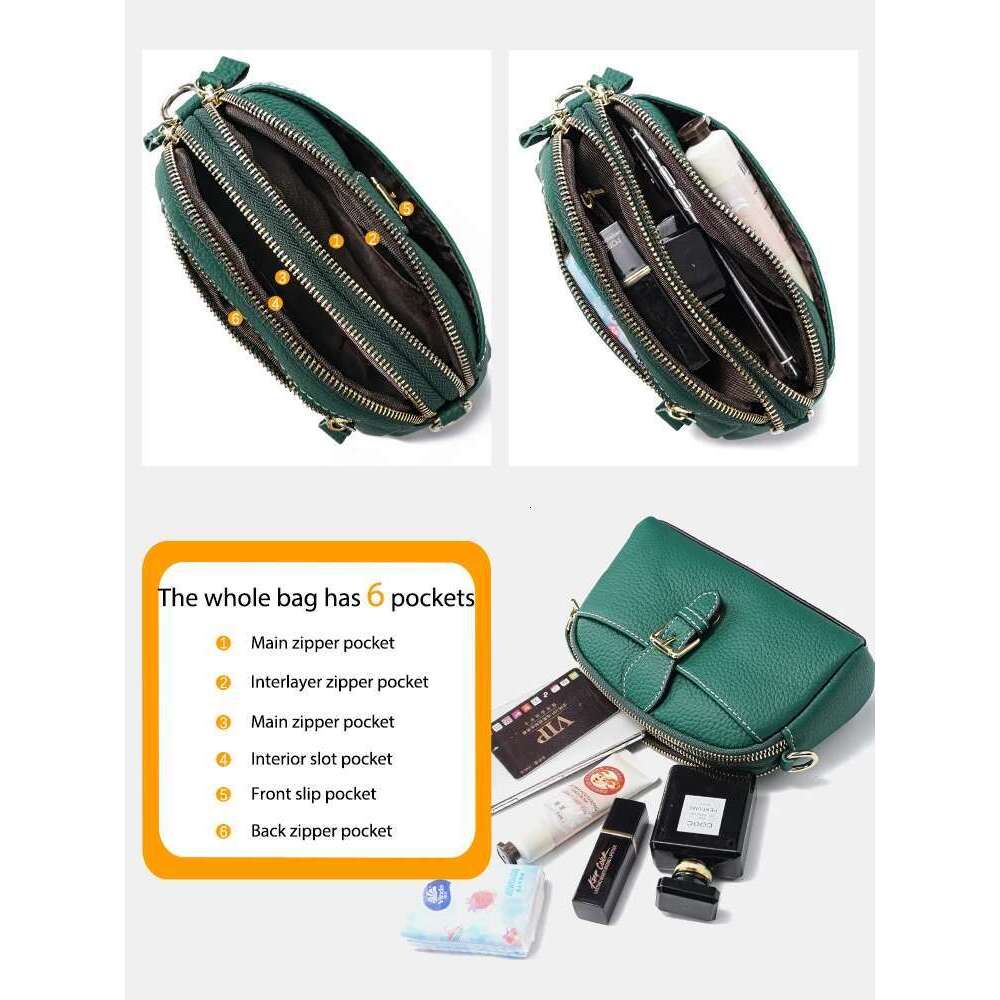 Zency Women Wristlets Bags Female Purse 100% Genuine Leather High Quality Small Large Capacity Crossbody Phone Bag