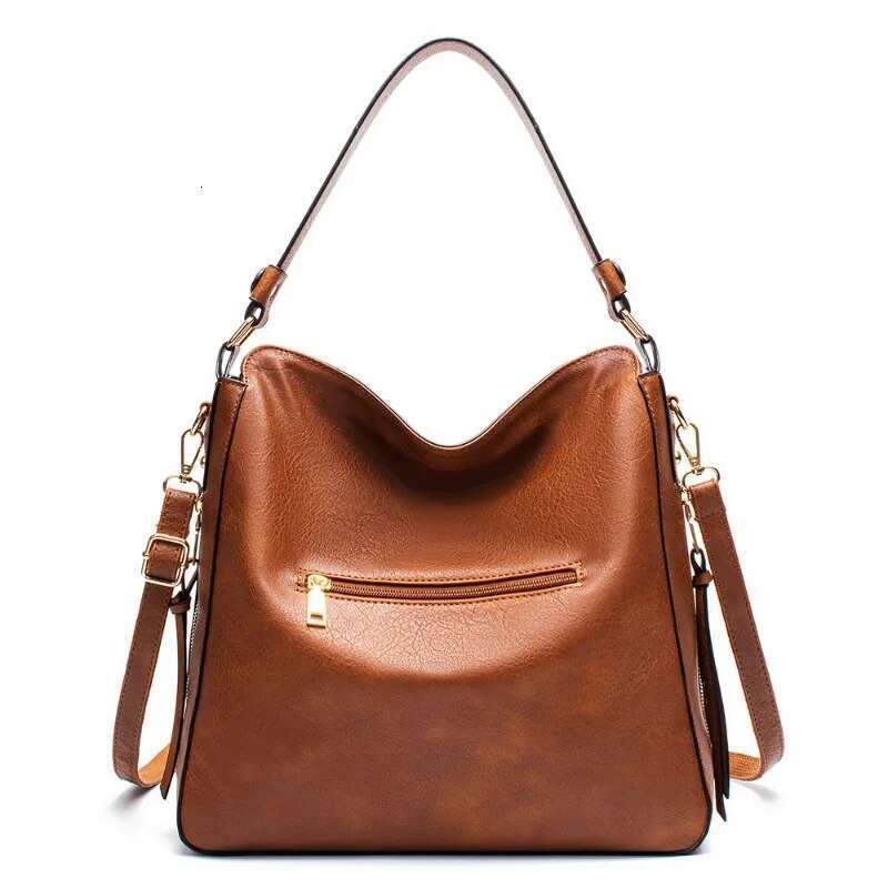 Hobo Leather Women Handbags Female Leisure Shoulder Bags Fashion Purses Vintage Bolsas Large Capacity Tote bag Crossbody Bag