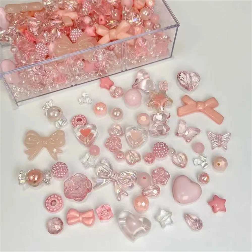 20pcs Mixed Style Acrylic Bow Flower Beads For DIY Handmade Phone Chain Bracelets Necklaces Jewelry Making Accories CraftsXJ250517