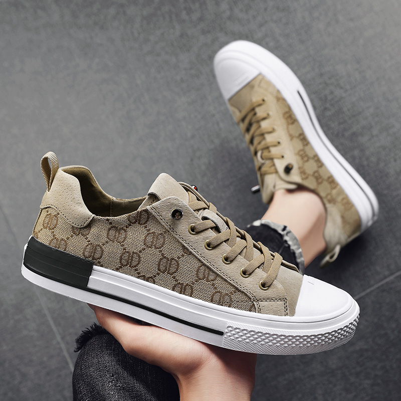 Free delivery designer 2025 summer men's canvas trendy shoes, men's casual board shoes, adult standard sports trendy shoes