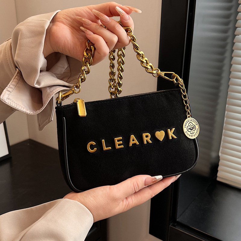 This year's popular for women 2023 new texture chain crossbody fashion autumn and winter single shoulder underarm small square bag