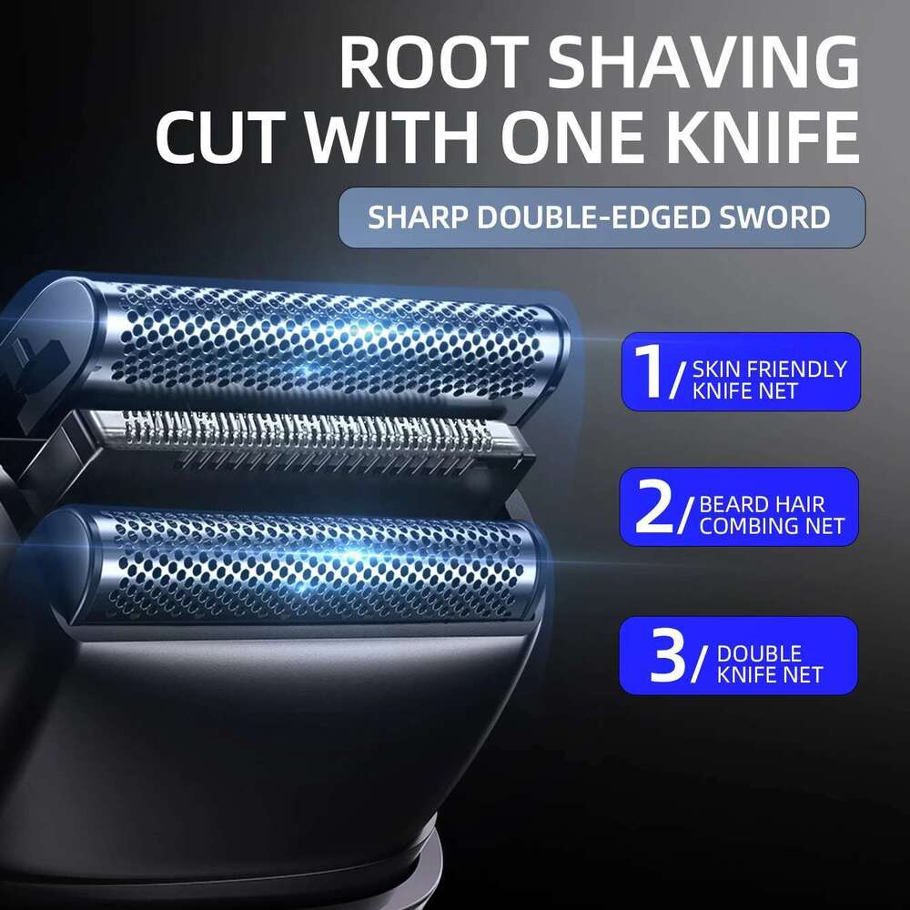 Kemei Shaver Professional Electric Rechargeable Beard Trimmer Metal Razor Digital Display Shaving Hine For Men Km-H73
