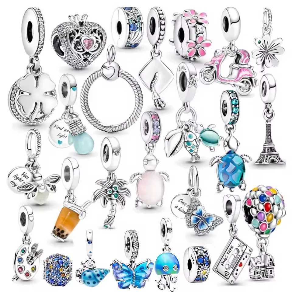 New 925 Sterling Silver Bulb Small Turtle Charm Pendant Collection Fit Original Bracelet Women Jewelry Gift DIY Accories 2025XJ250517