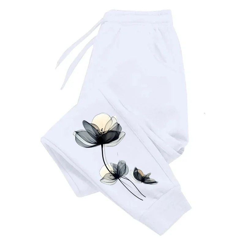 Womens Sweatpants Ink Painting Printing Casual Tracksuit Trousers Daily Sports Jogging Pants High Street Summer y250513Z