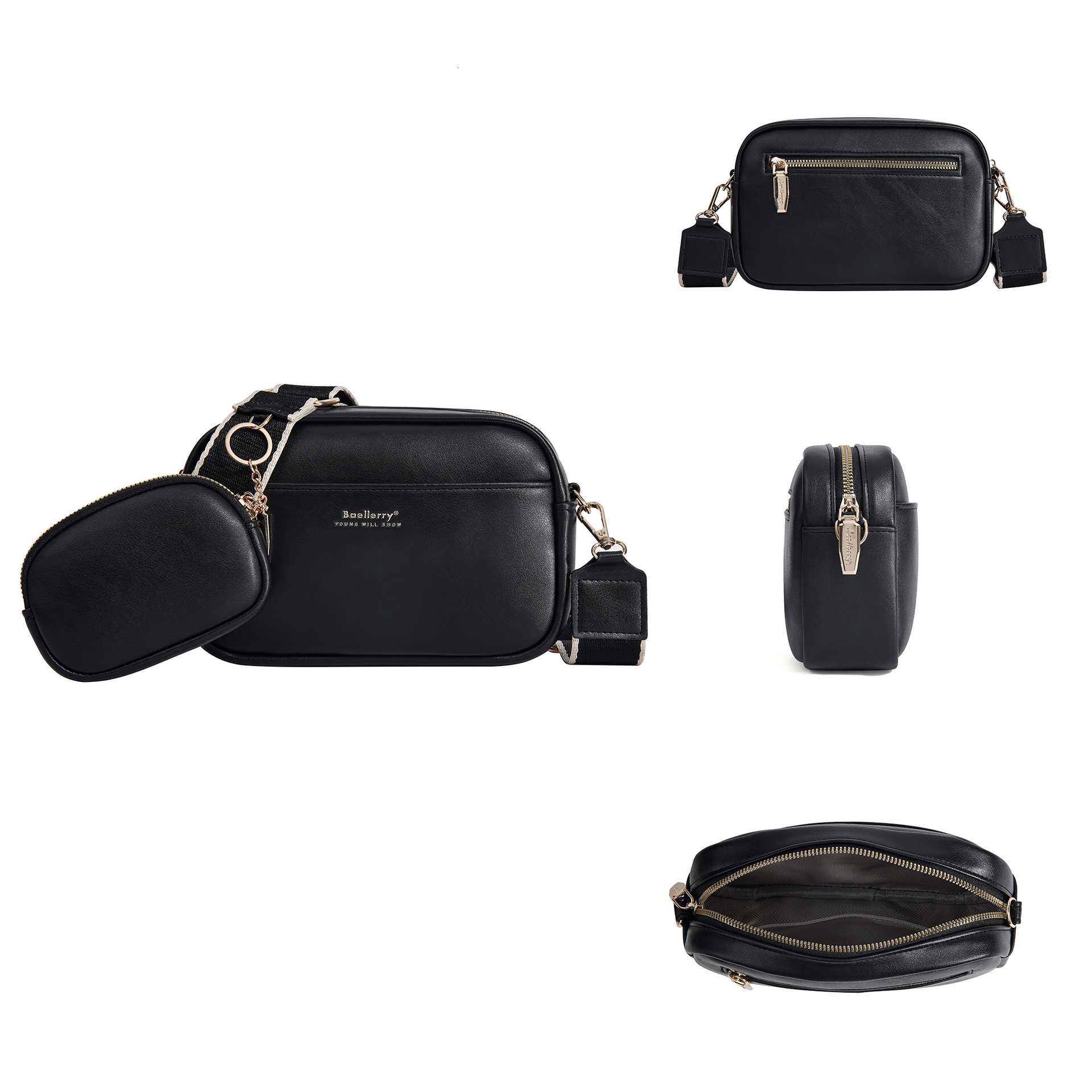 2025 Designer Fashion Casual PU Square Large Capacity Crossbody Women's Premium Single Shoulder Mobile Small Bag