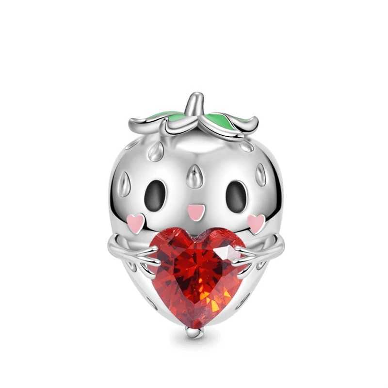 Hot Sale Coffee CupSterry FruitCake Dangle Charm Bead Fit Original European 925 Sterling Silver Bracelet DIY Women JewelryXJ250517