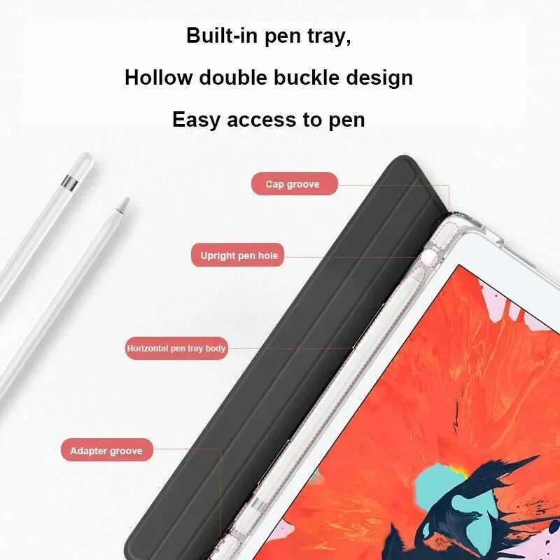 Cartoon Cute Cover For iPad 10th 10.9 9th 8th 7th 10.2 Generation Mini 4 5 6 Silicon Stand Handle Funda Case