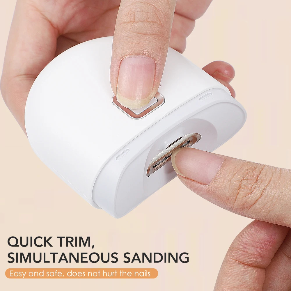 Electric Nail Clipper With Auxiliary Lighting Automatic Nail Grinder for Children and Adult Portable Mini Manicure Tools 250517