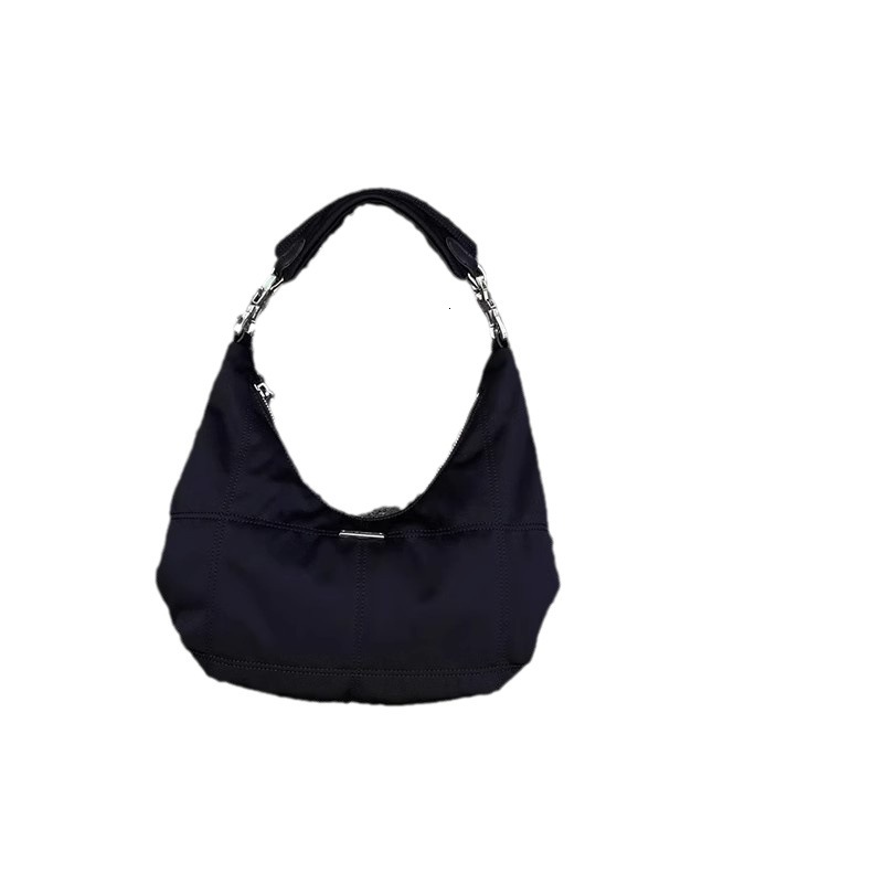 Baobao Women's 2023 New Black Cloud High Sense Small Group Underarm Handbill of Ladle Shoulder Crescent Bag